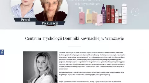 Stworzenie sklepu internetowego ze stroną www dla Centrum Trychologii