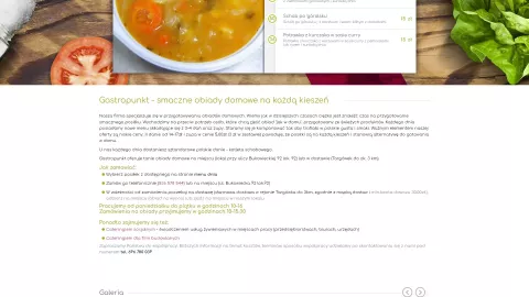 Stworzenie strony internetowej dla gastronomii