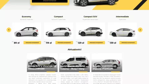 Budowa strony internetowej dla wypożyczalni Just Go Rent